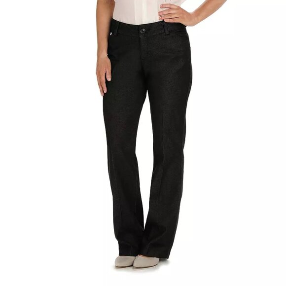 Women's Lee Modern Series Curvy Fit Maxwell Dress Pants - Jet Rinse - 8L - NWT - Picture 1 of 1